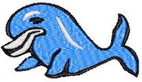 Thumbnail Blue Baby Dolphin Embroidery Design